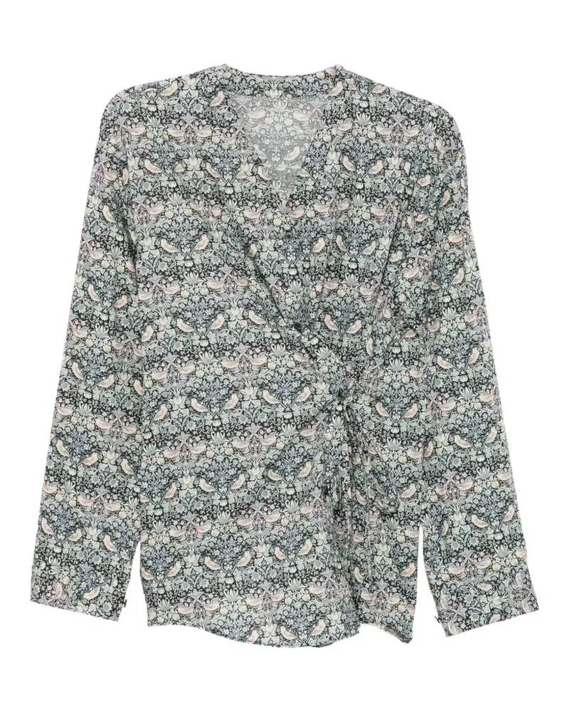 JNBY Bluse mit Blumen-Print - Blau Blau