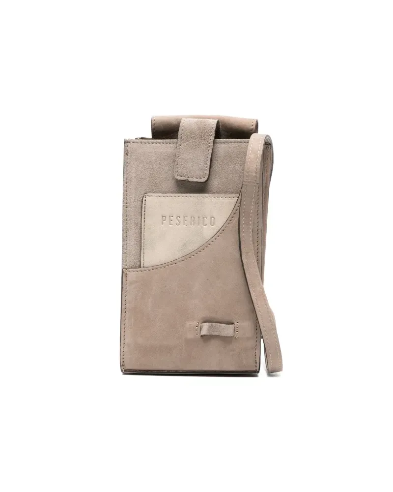 Peserico Mini-Tasche aus Wildleder - Grau Grau