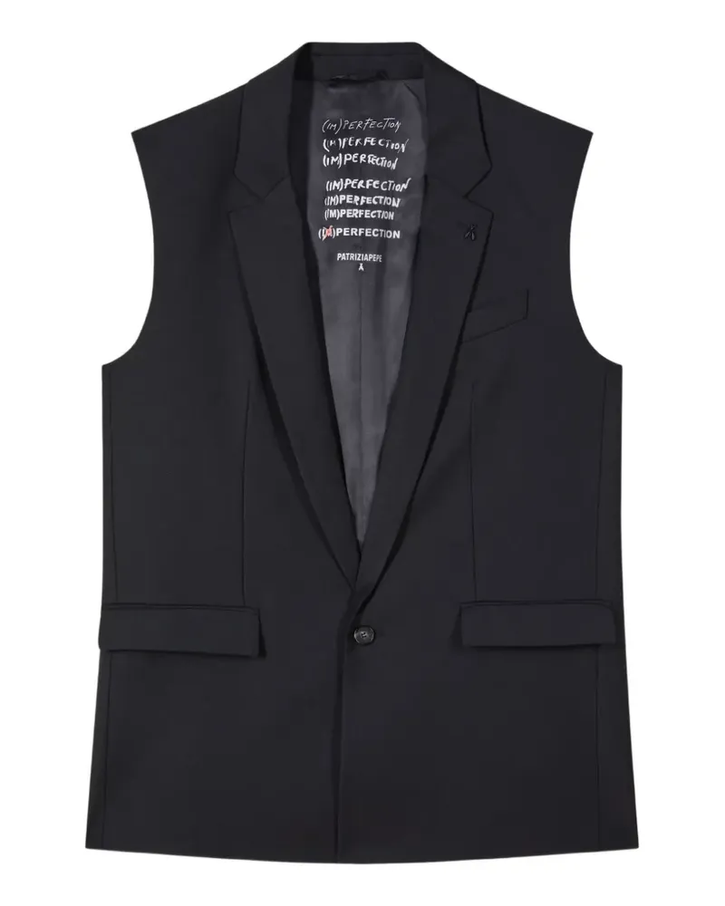 Patrizia Pepe tailored single-breasted gilet - Schwarz Schwarz