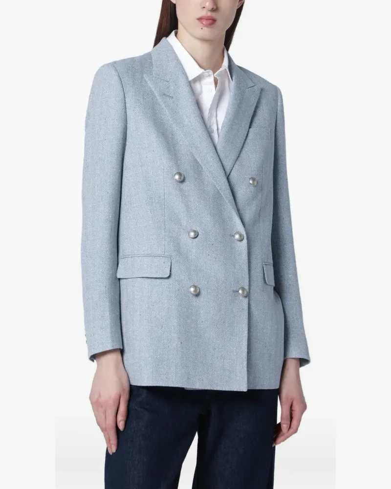 Tagliatore Doppelreihiges Sakko - Blau Blau