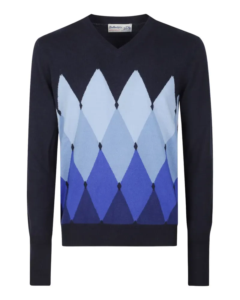 Ballantyne Pullover mit Argyle-Muster - Blau Blau