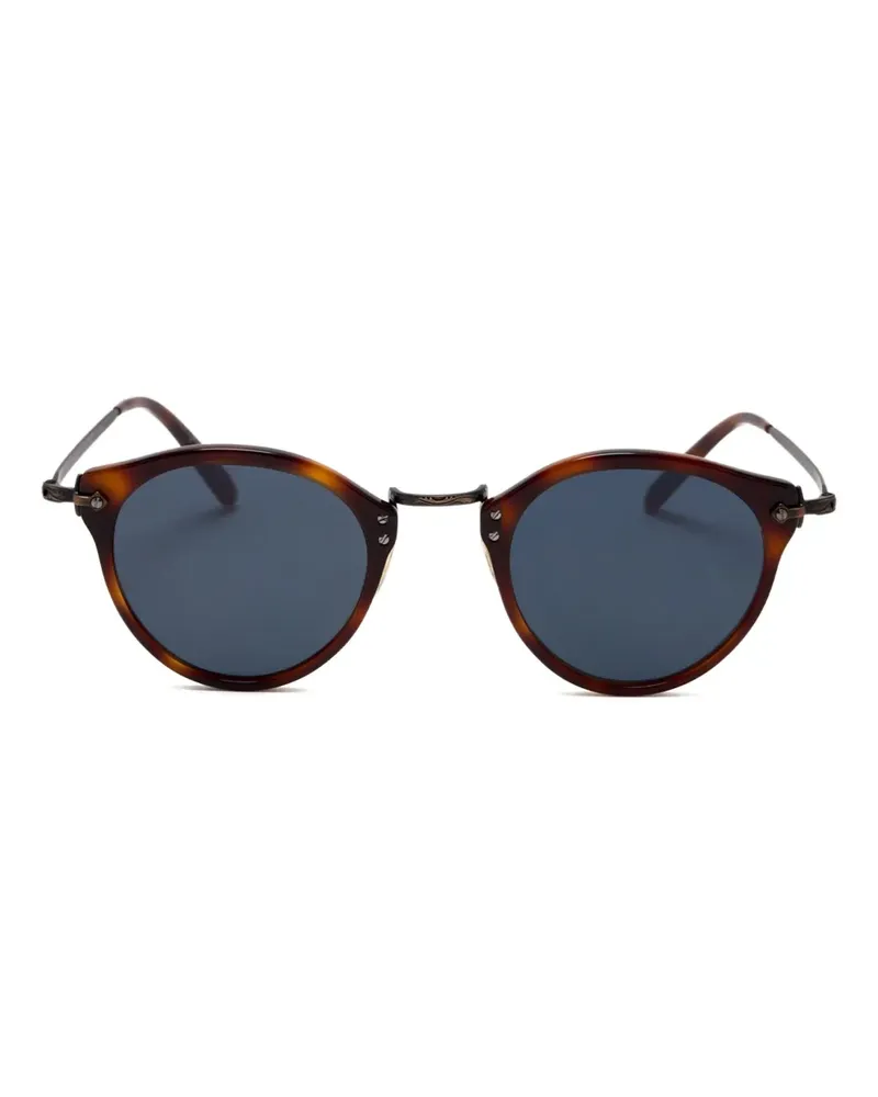 Oliver Peoples Sonnenbrille mit rundem Gestell - Braun Braun