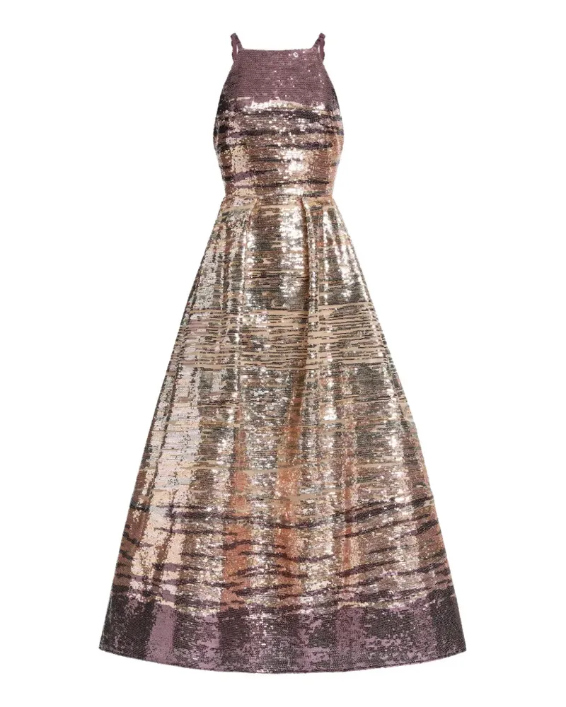 Elie Saab Sequin-Embroidered sleeveless maxi dress - Gold Gold