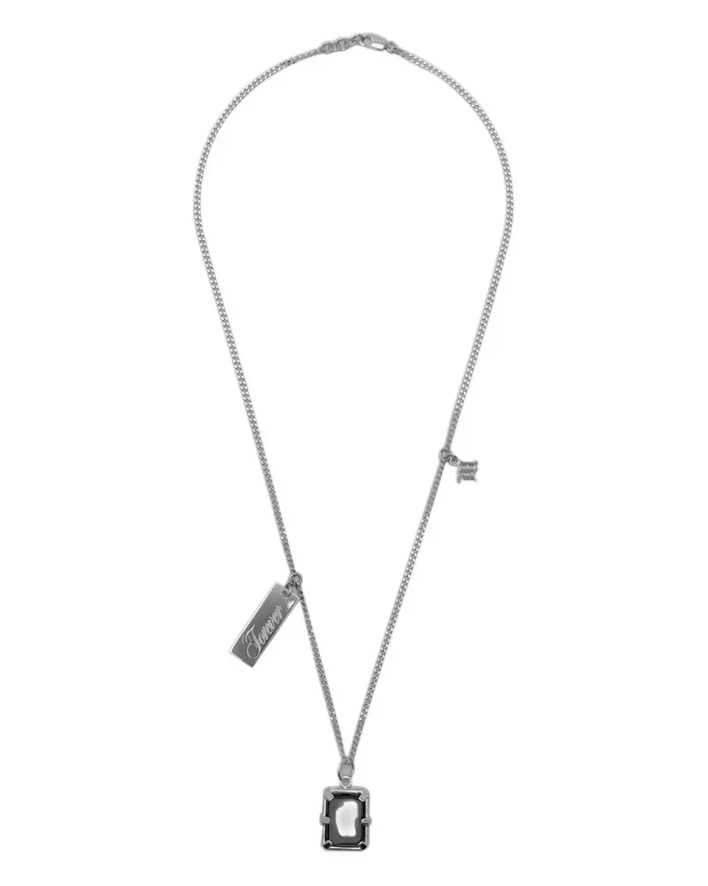 MISBHV Halskette mit rechteckigem Anhänger - Silber Silber