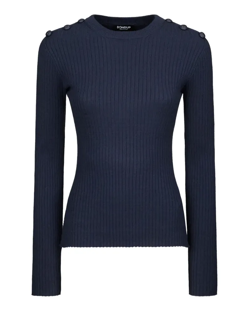 Dondup Pullover mit Knopfdetail - Blau Blau