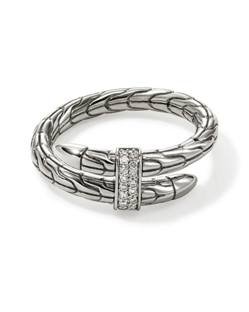 John Hardy Sterlingsilberring mit Diamanten Silber