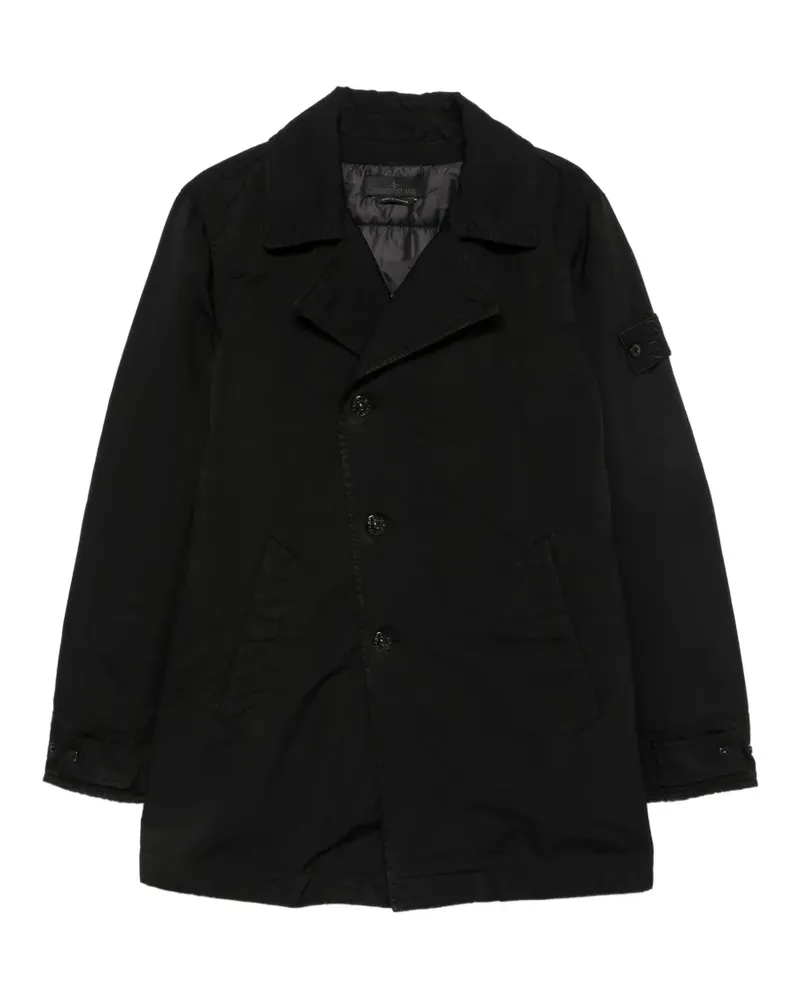Stone Island Ghost Mantel mit Logo-Patch - Schwarz Schwarz