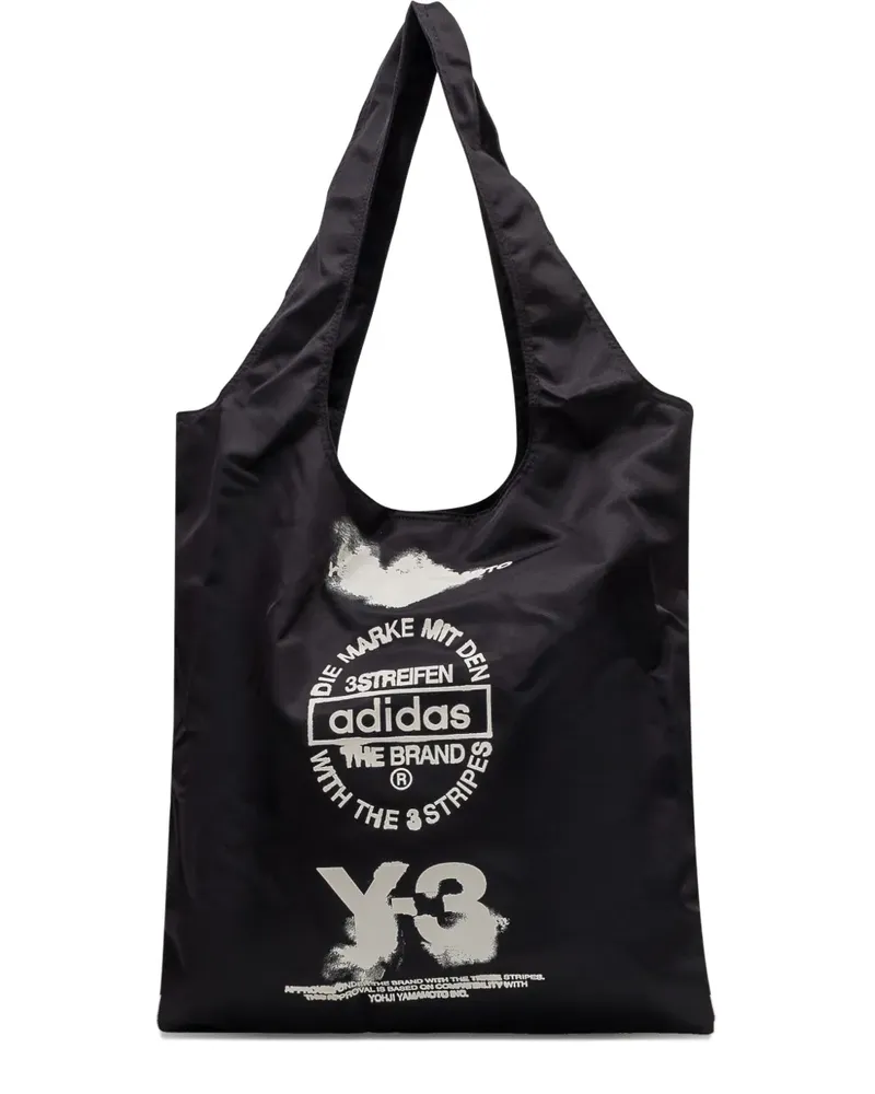 Y-3 Shopper mit Logo-Print - Schwarz Schwarz