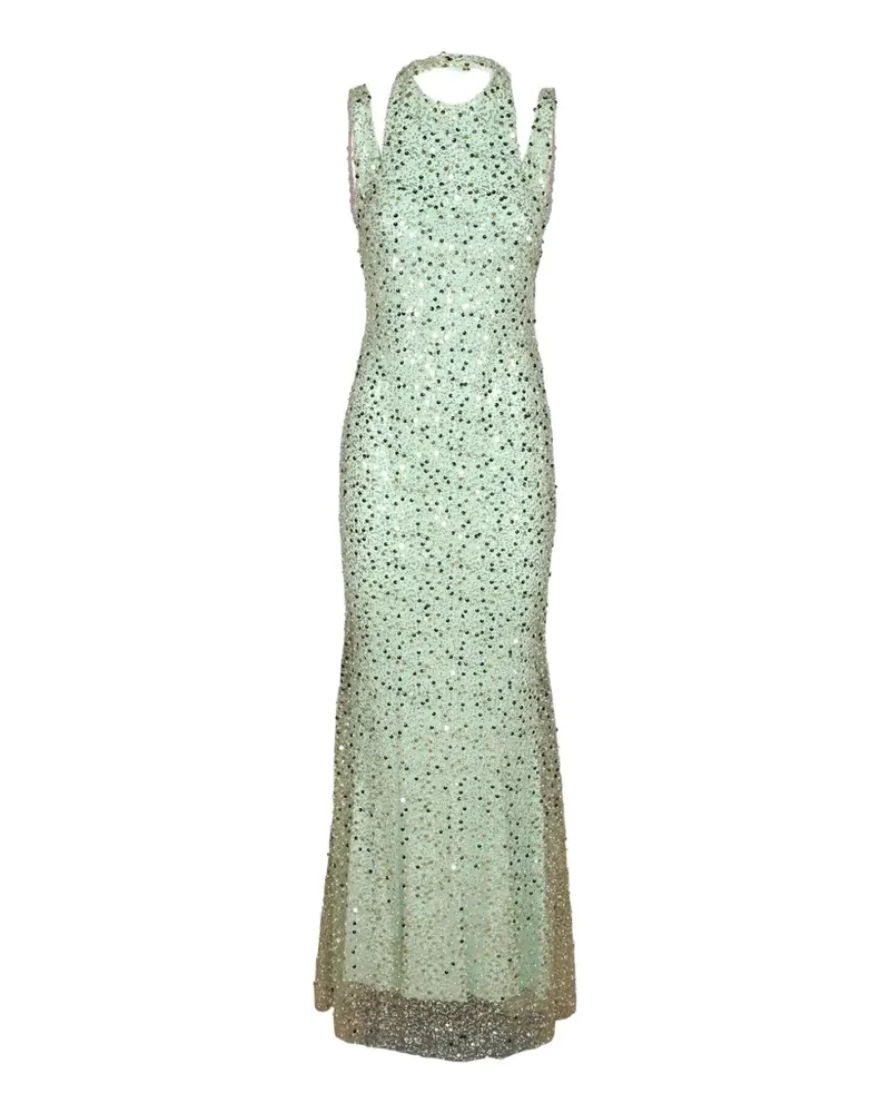 Genny Perlenstickerei-Kleid mit Pailletten - Grün Grün