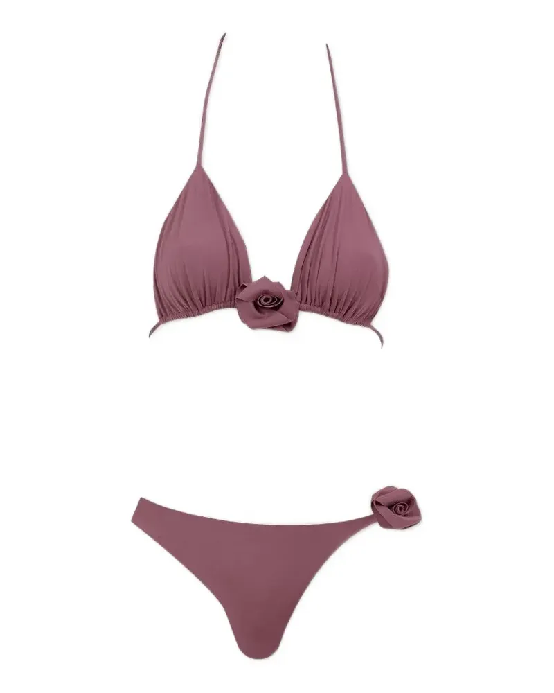 Maygel Coronel floral-appliqué bikini - Violett Violett