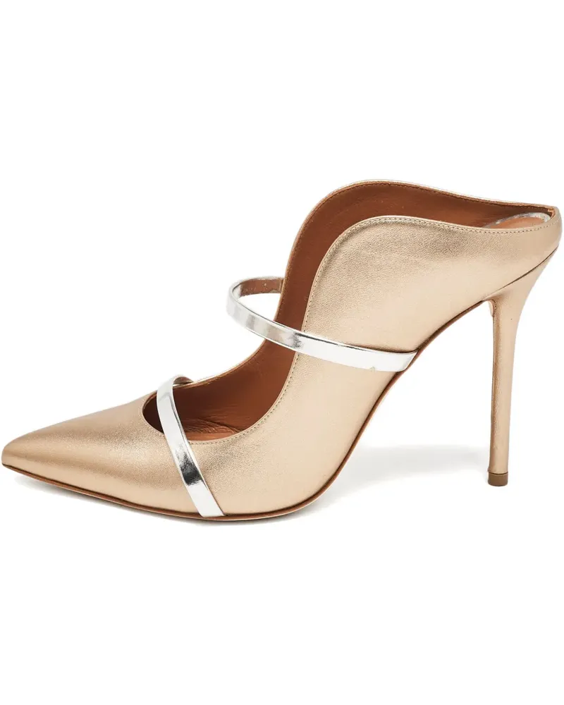 Malone Souliers pointed-toe strappy pumps - Gold Gold