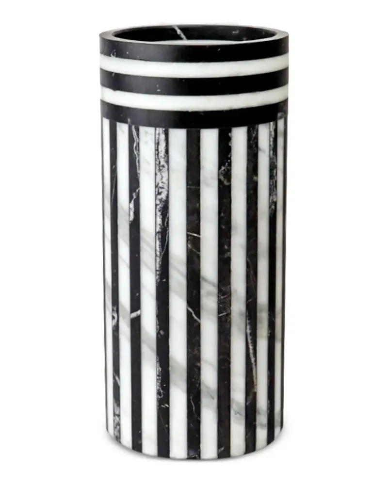 Editions Milano Bloom 1 Vase aus Marmor 15cm - Schwarz Schwarz