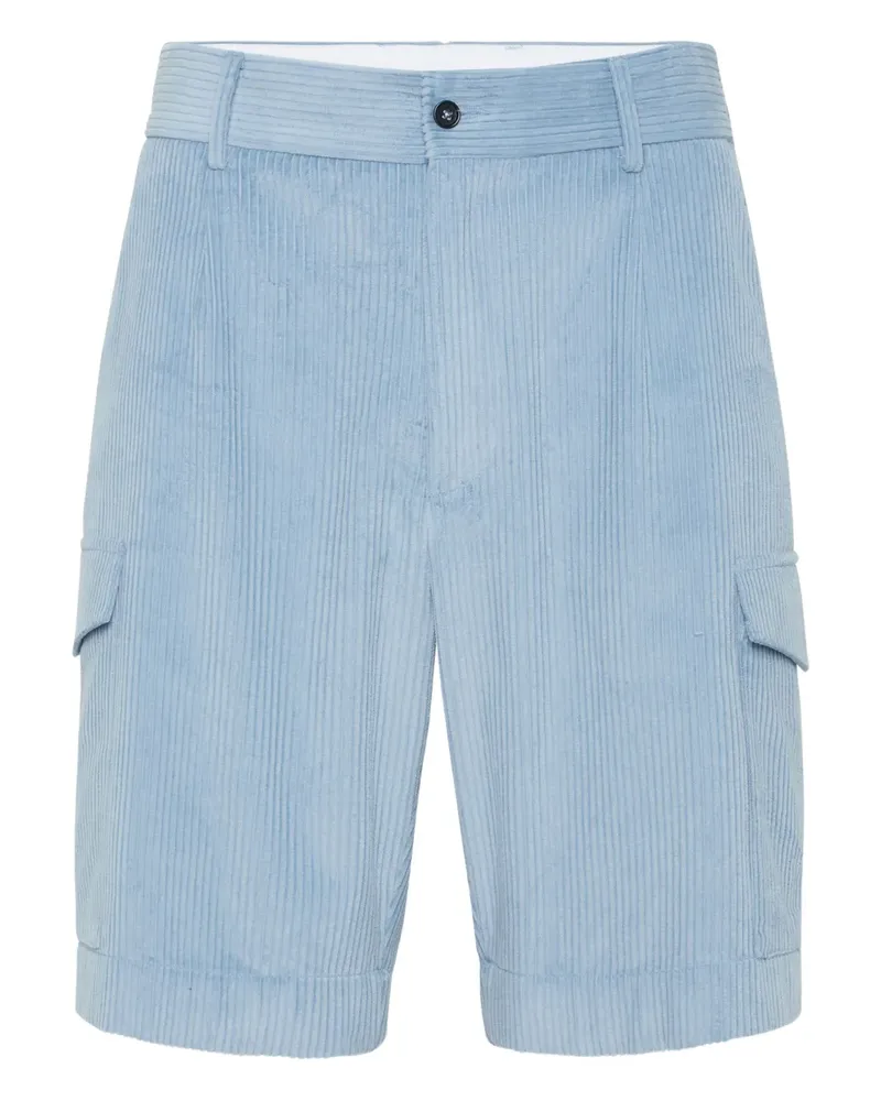 Philipp Plein Cool Kid Cargo-Shorts aus Samt - Blau Blau