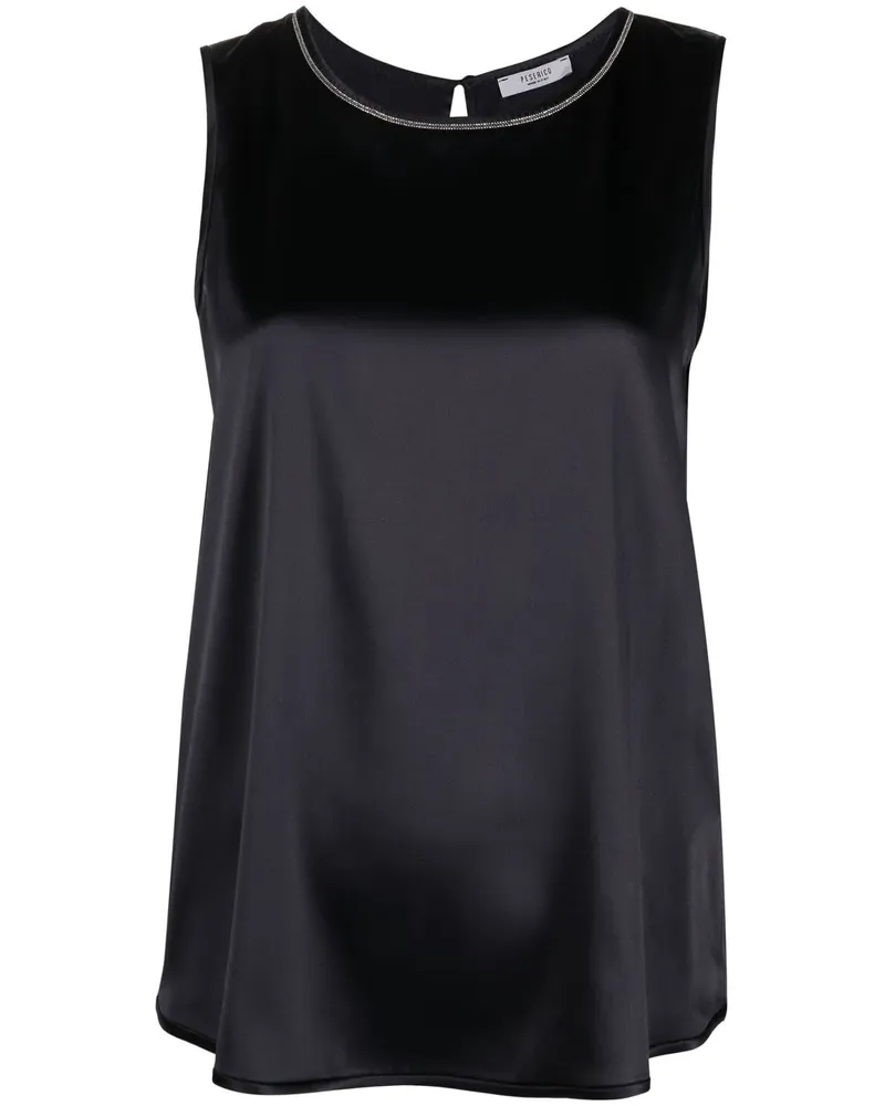 Peserico Top mit Perlen - Blau Blau
