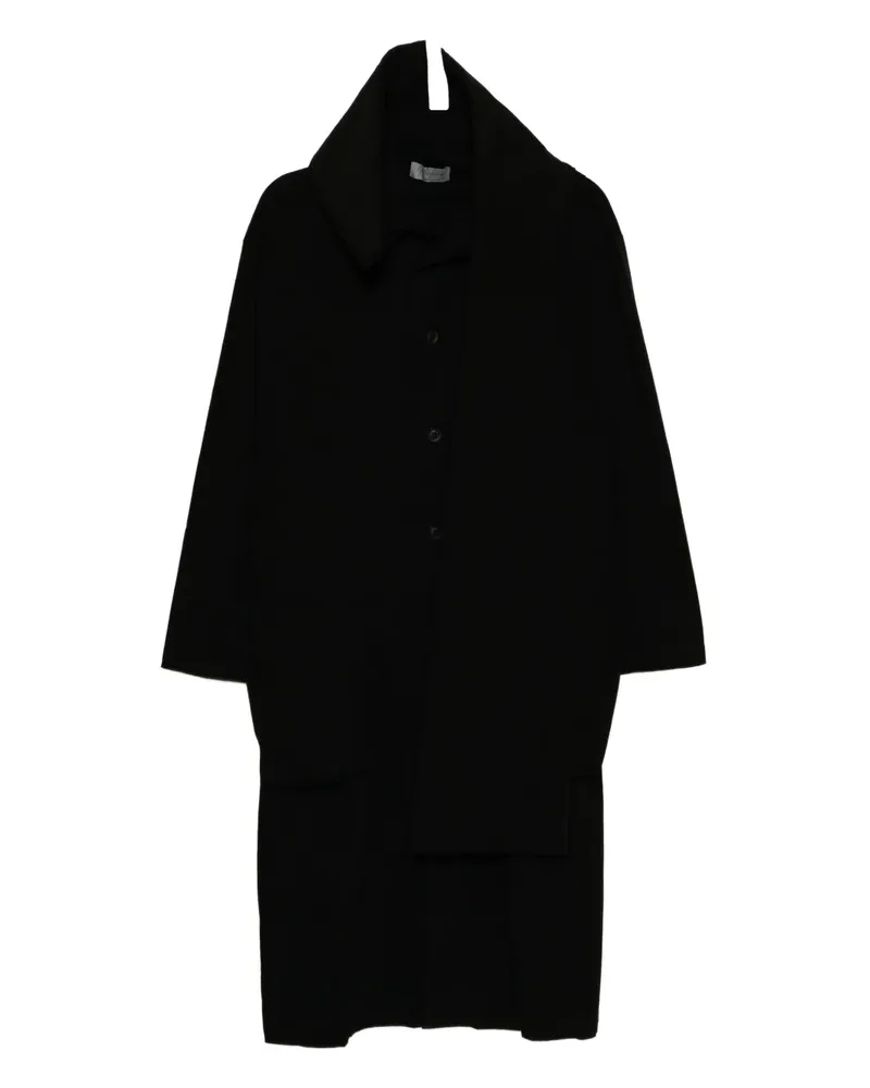 Yohji Yamamoto Einreihiger Mantel - Schwarz Schwarz