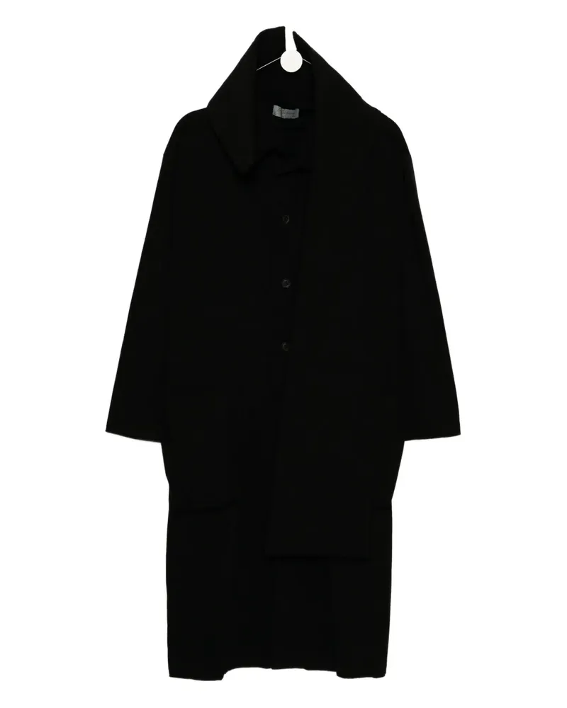 Yohji Yamamoto Einreihiger Mantel - Schwarz Schwarz