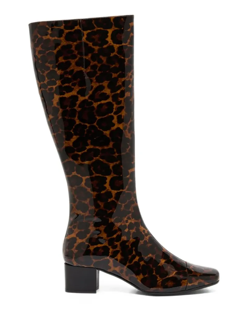 Carel Malaga Stiefel mit Leopardenprint - Braun Braun