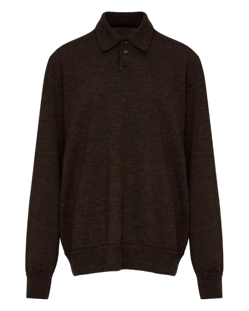 Maison Margiela Poloshirt mit Ellenbogen-Patches - Braun Braun