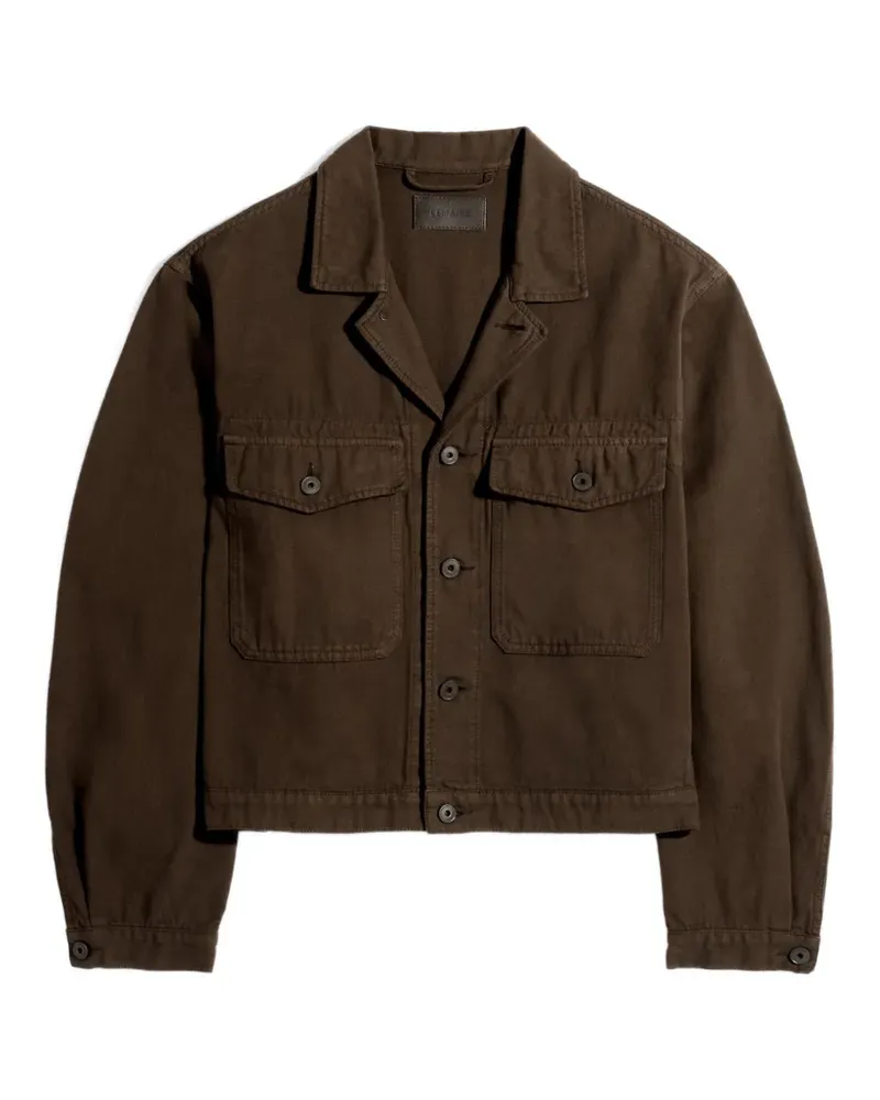 Christophe Lemaire Trucker-Jacke mit Klappentaschen - Braun Braun