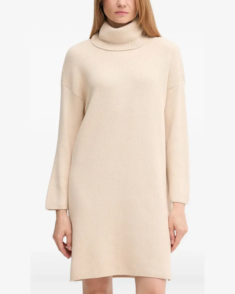 Barbour roll-neck ribbed mini dress - Nude Nude