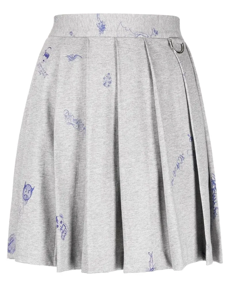 VETEMENTS Minirock mit grafischem Print - Grau Grau