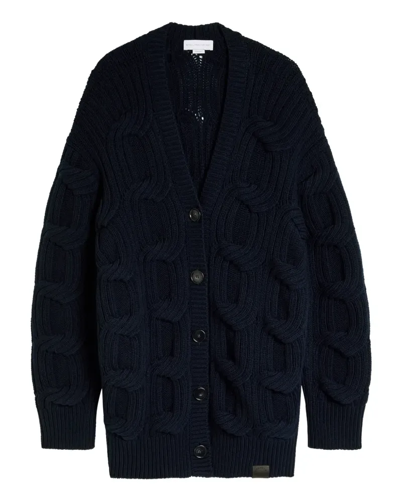 Stella McCartney cable-knit button-down cardigan - Blau Blau