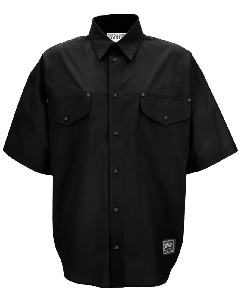 Versace Jeans Hemd mit Applikation - Schwarz Schwarz