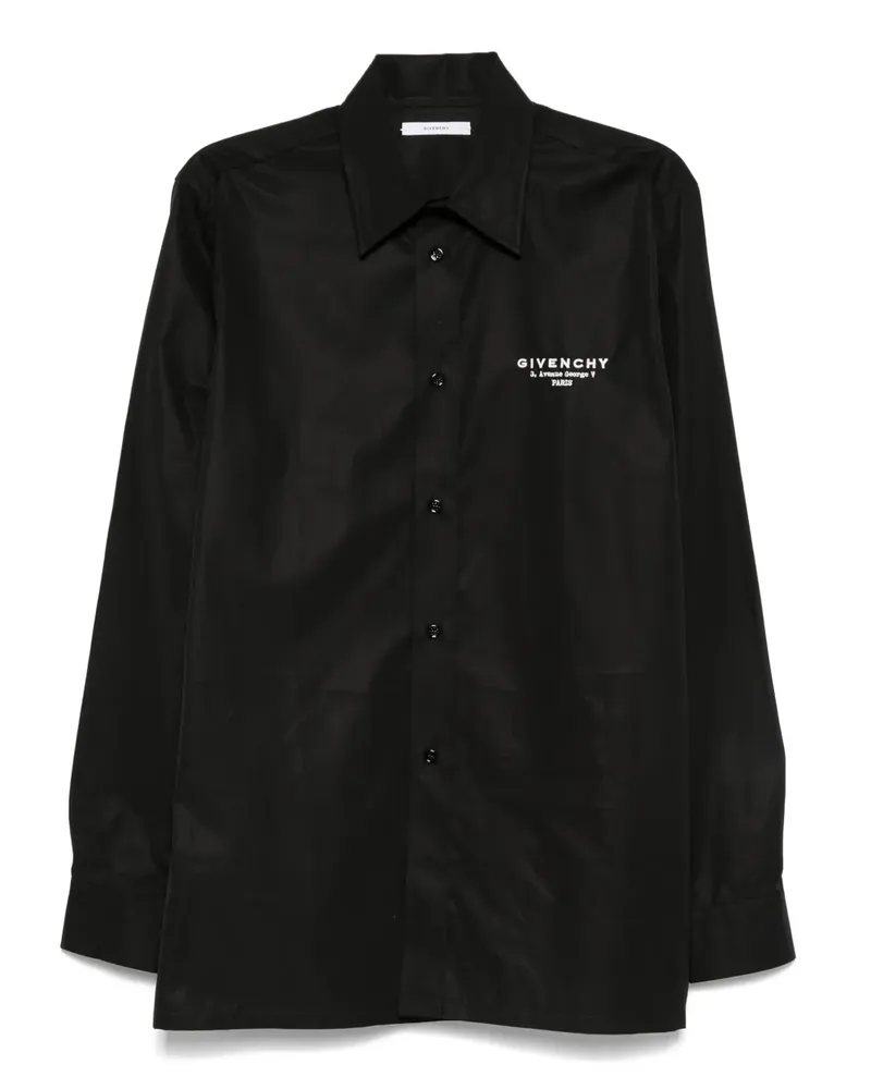 Givenchy Hemd mit Logo-Stickerei - Schwarz Schwarz