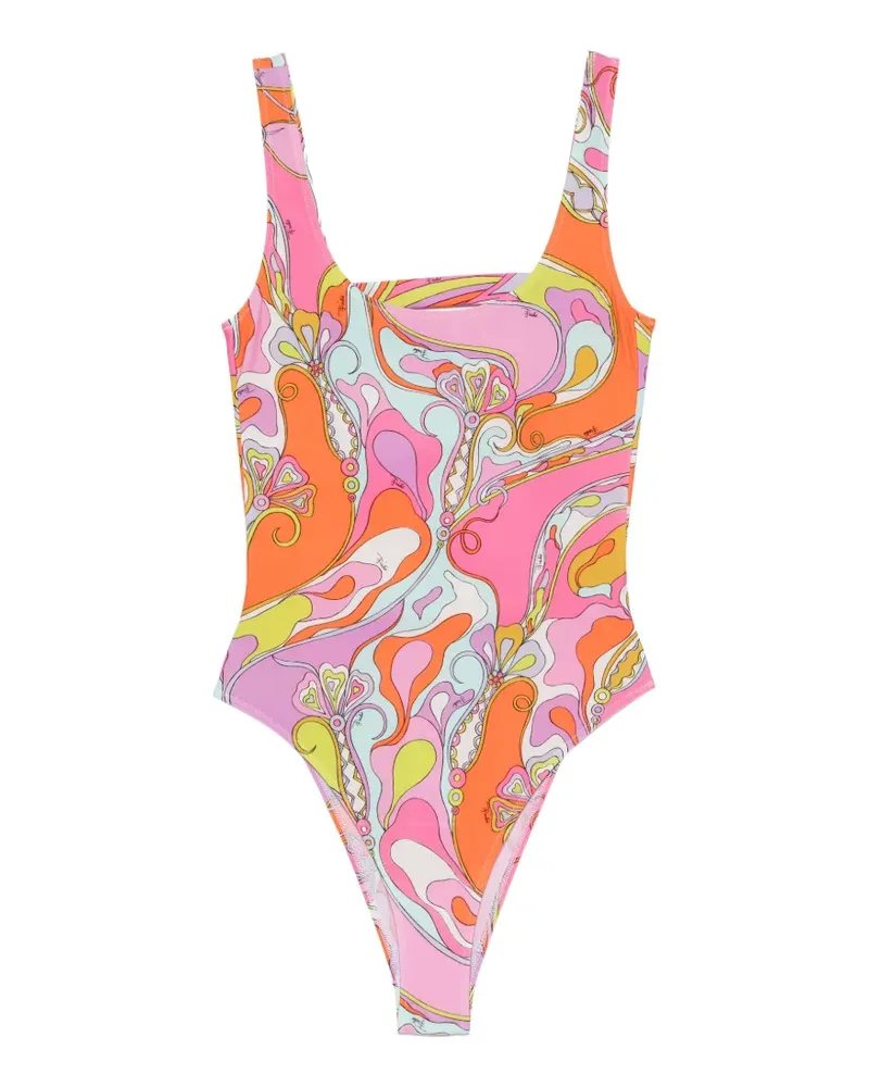 Emilio Pucci Iride-print swimsuit - Rosa Rosa