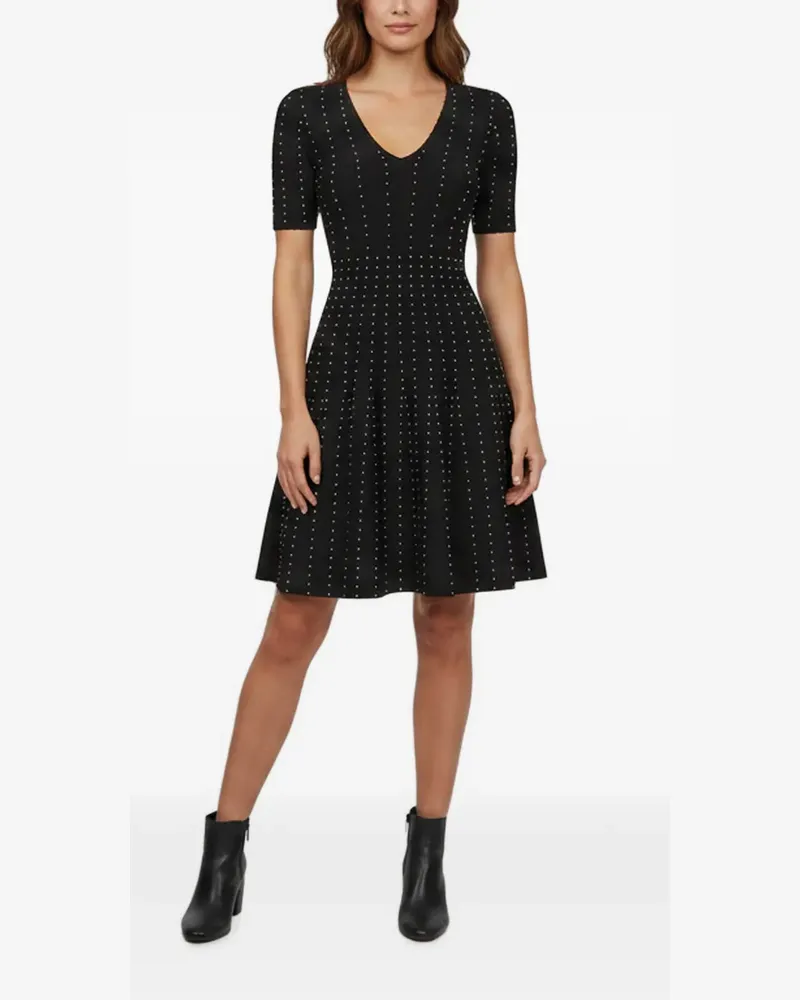 Sandro Verziertes Minikleid - Schwarz Schwarz