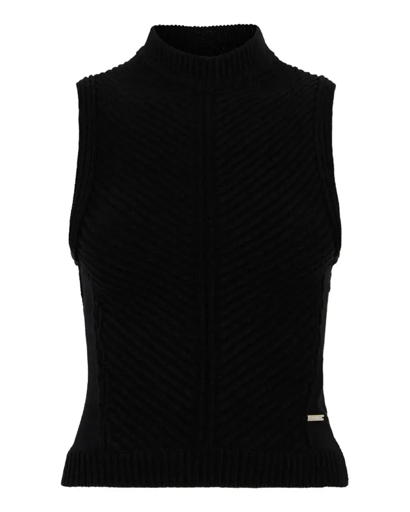 Dsquared2 Geripptes Après Ski Stricktop - Schwarz Schwarz