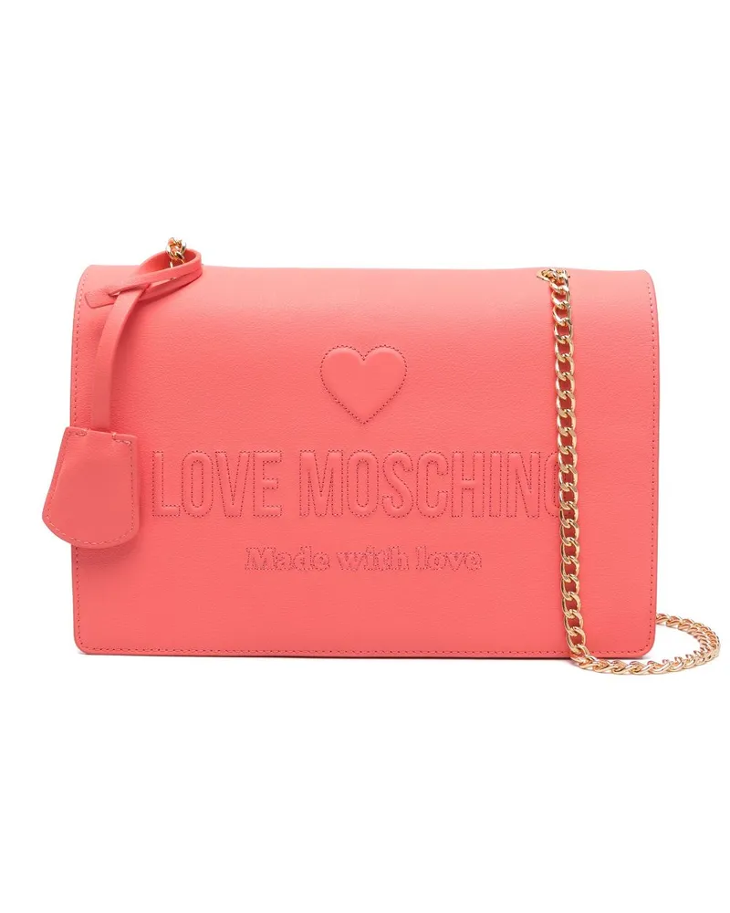 Moschino Schultertasche mit Logo-Prägung - Rosa Rosa