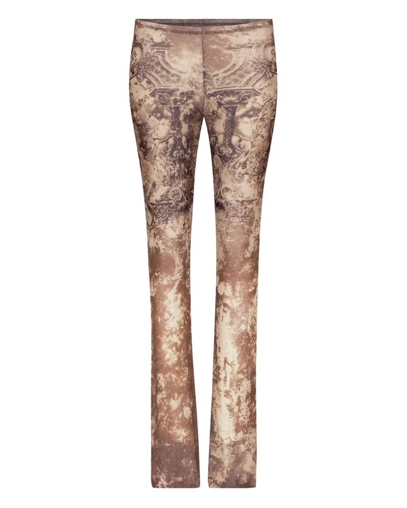 Jean Paul Gaultier Seidenhose mit Medaillon-Print - Nude Nude