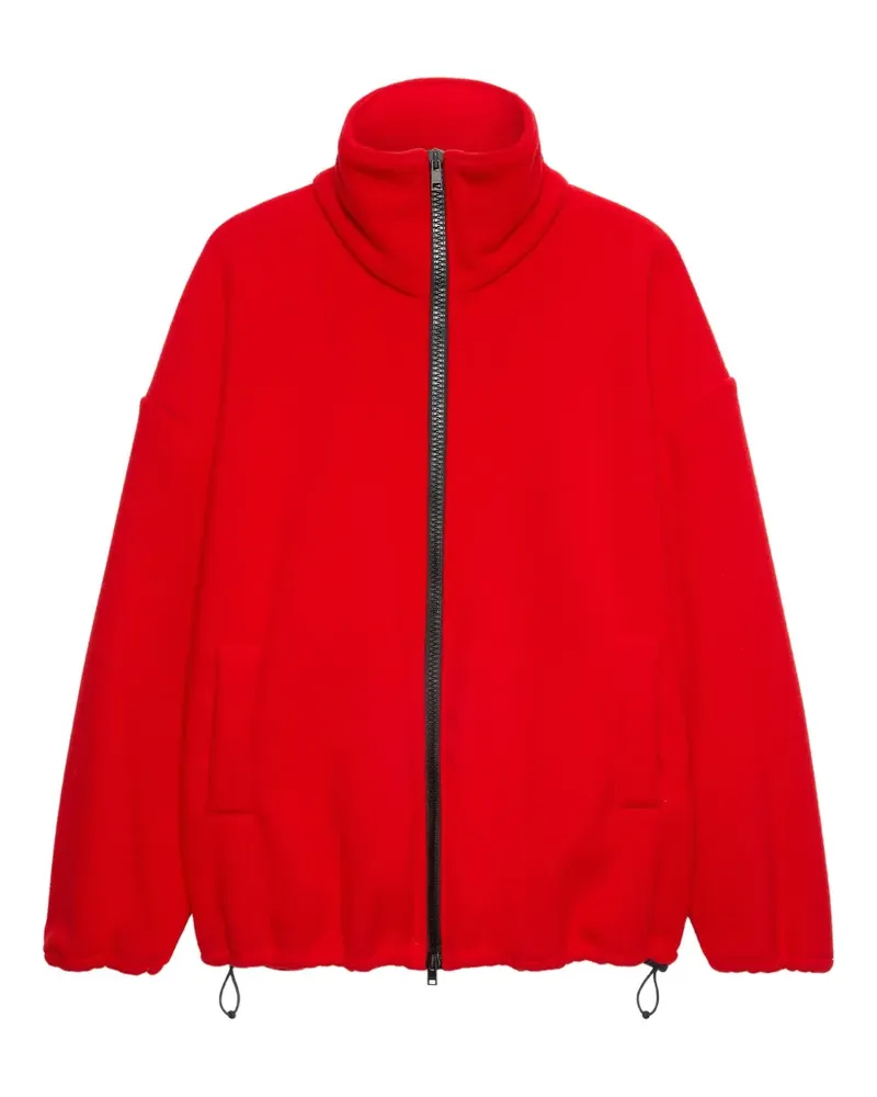 MSGM zip-fatening sweatshirt - Rot Rot