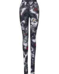 Moschino space-print leggings Grau