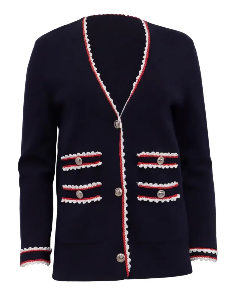 Maje Moulinette Cardigan mit Kontrastdetails - Blau Blau