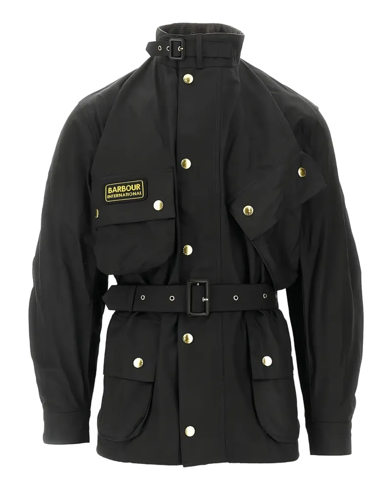 Barbour belted jacket - Schwarz Schwarz