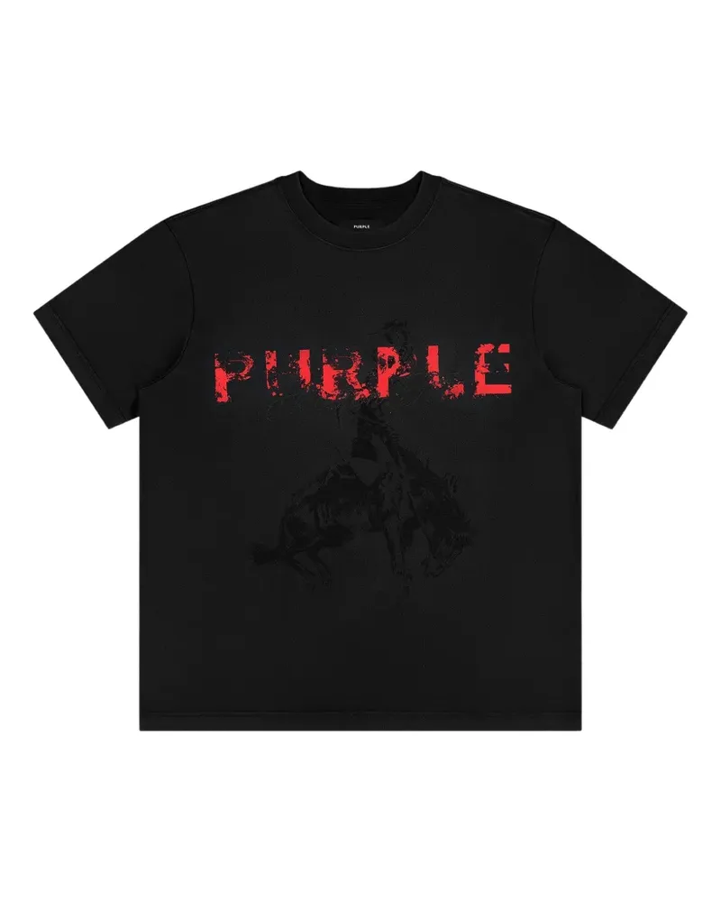 PURPLE BRAND Riding T-Shirt - Schwarz Schwarz