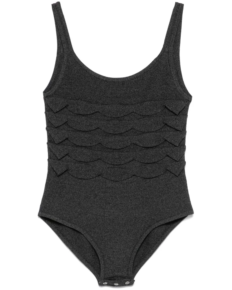 Nanushka Strukturierter Strick-Body - Grau Grau