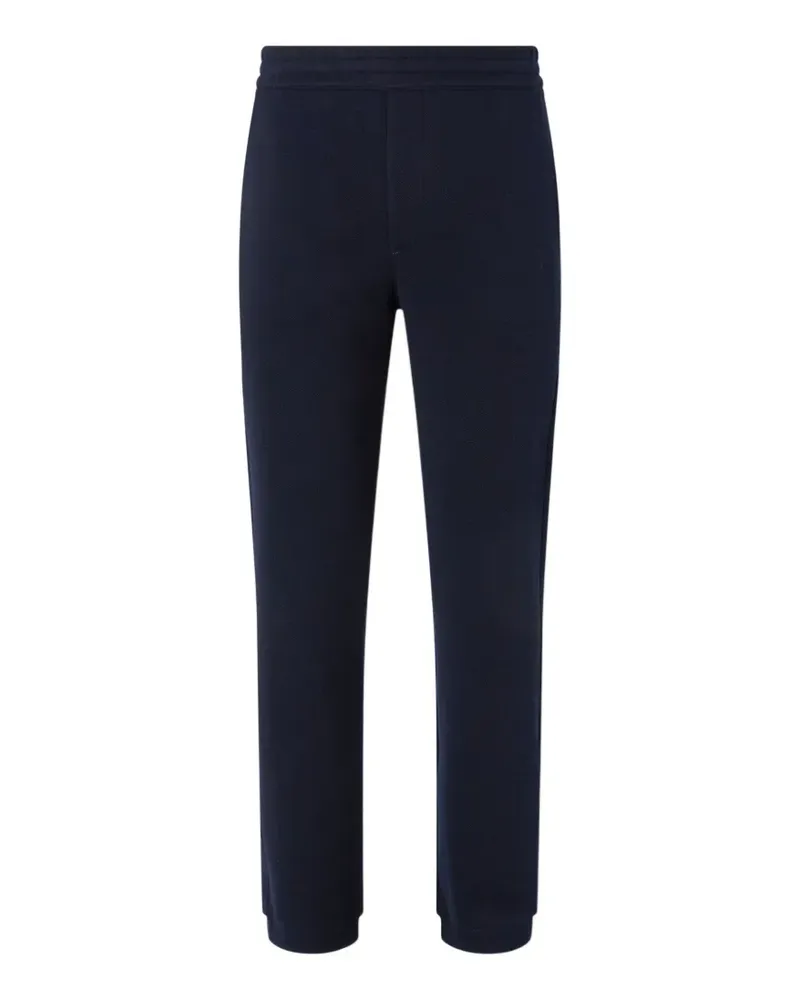 Ermenegildo Zegna Marineblaue Baumwoll- und Seiden-Jogginghose Blau