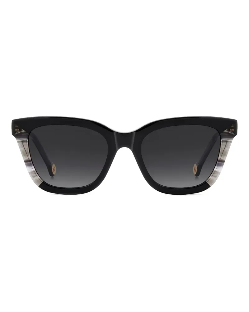 Carolina Herrera New York Verzierte Cat-Eye-Sonnenbrille - Schwarz Schwarz
