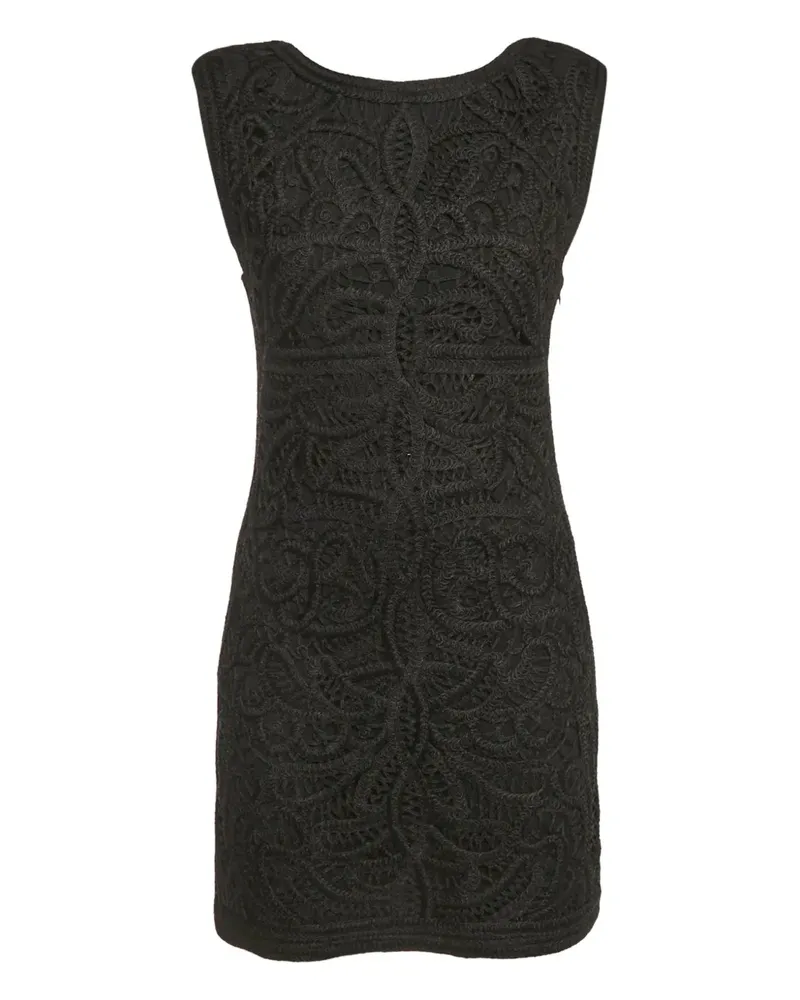 Maje crochet lace sleeveless mini dress - Schwarz Schwarz