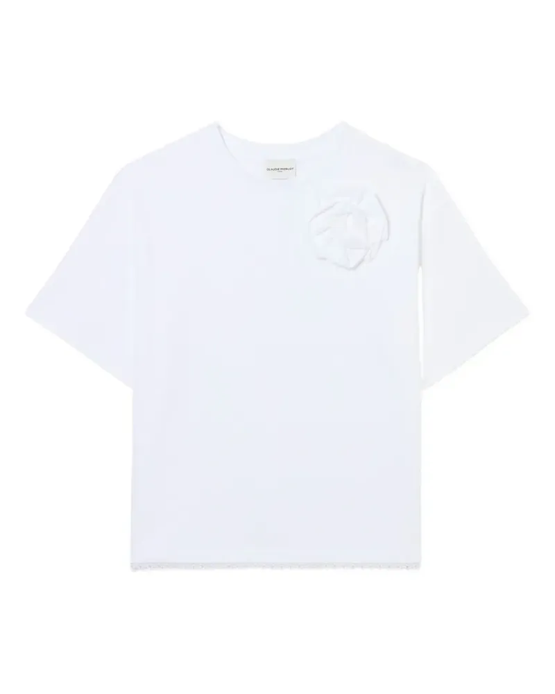 Claudie Pierlot T-Shirt mit Blumenprint - Weiß Weiß