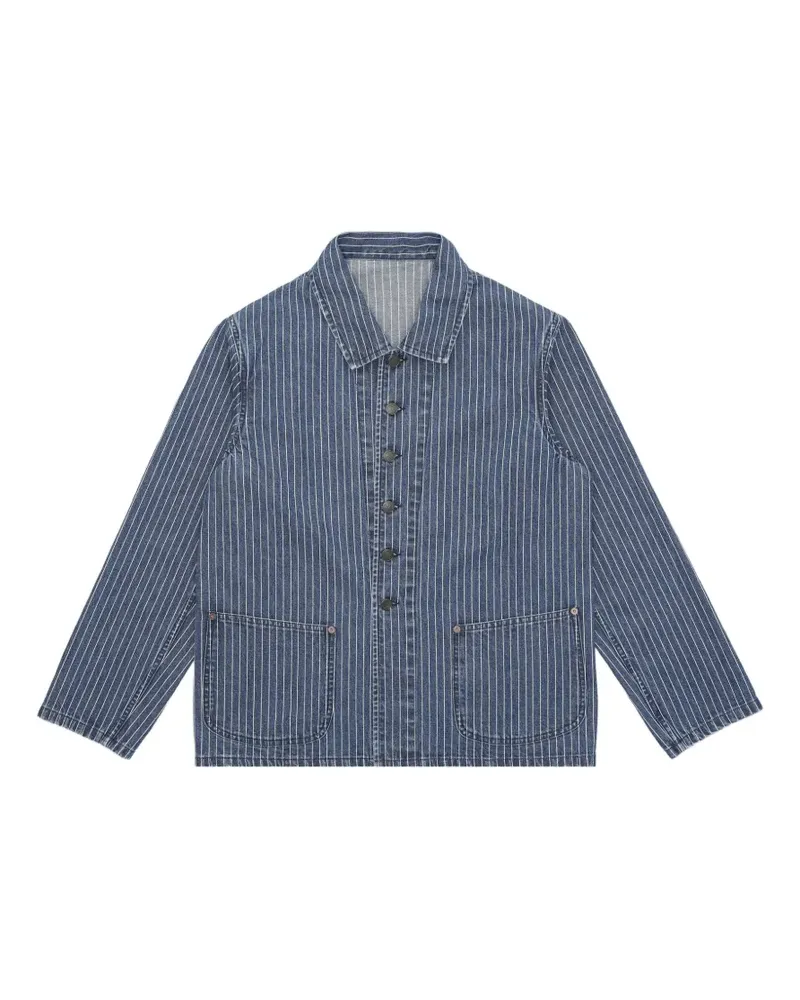 Fortela Clays pinstripe denim jacket - Blau Blau