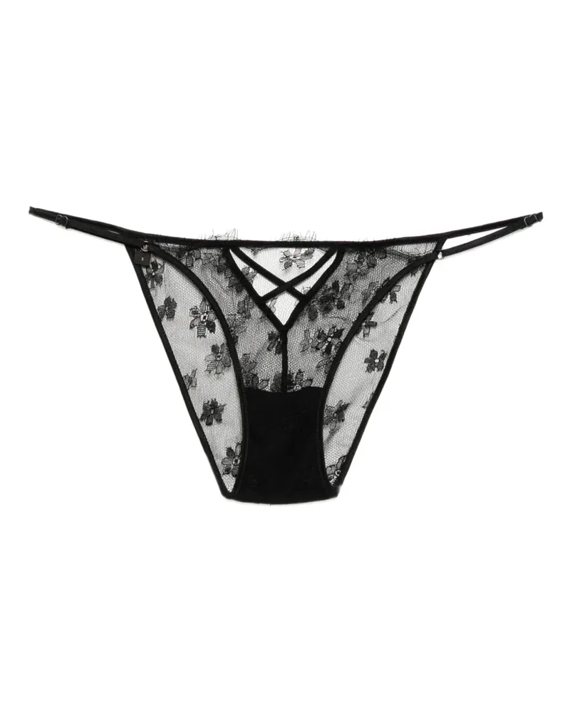 Kiki De Montparnasse Slip mit Spitze - Schwarz Schwarz