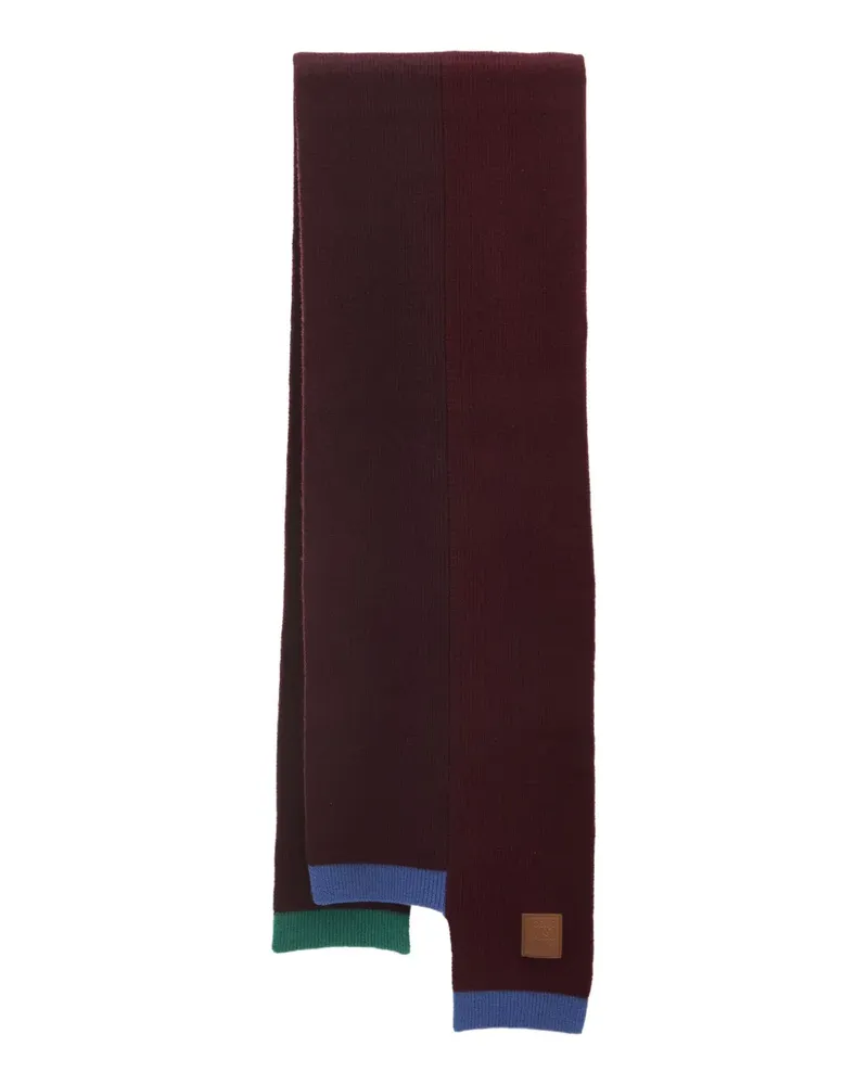 Loewe asymmetric wool scarf - Rot Rot