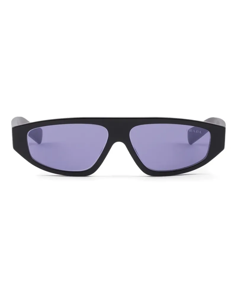 Prada Sonnenbrille mit geometrischem Gestell - Schwarz Schwarz