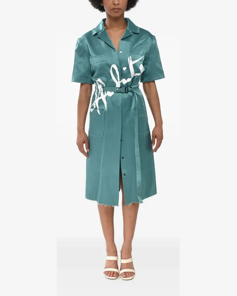 OFF-WHITE Midikleid mit Logo - Grün Grün
