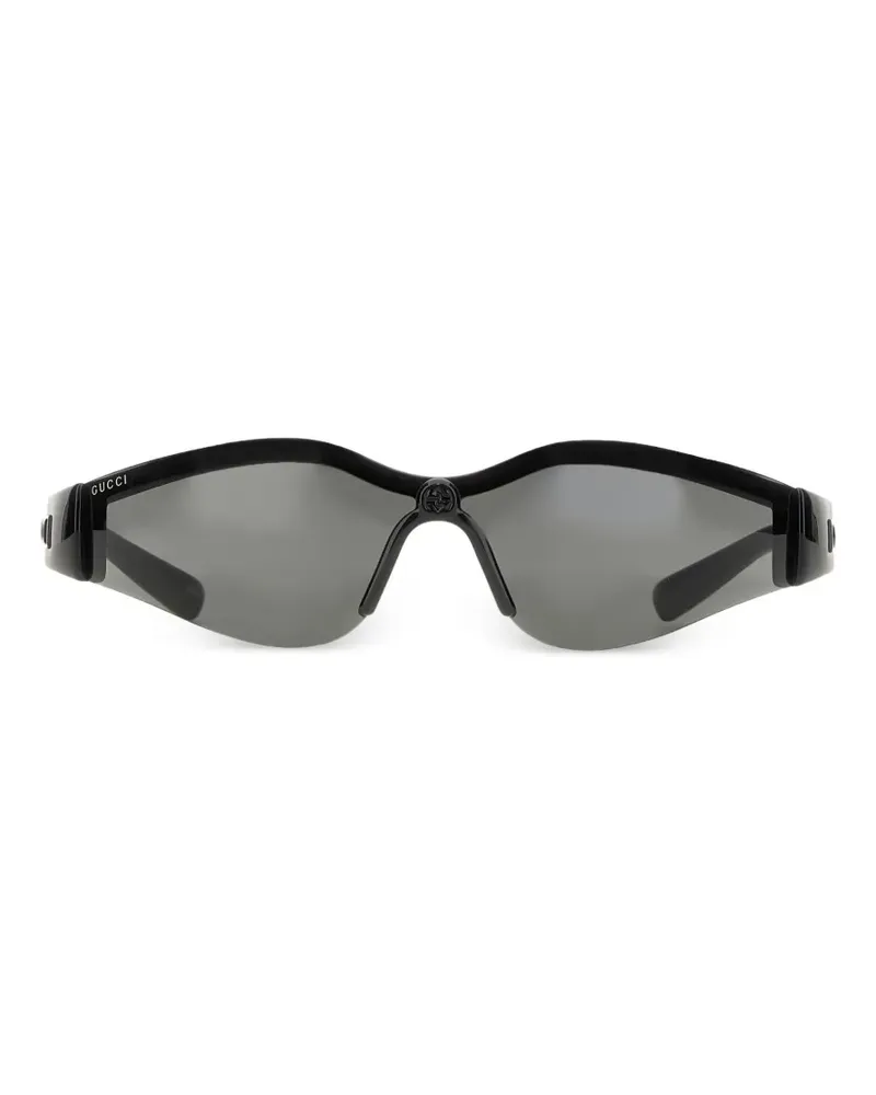 Gucci Sonnenbrille mit Logo - Schwarz Schwarz