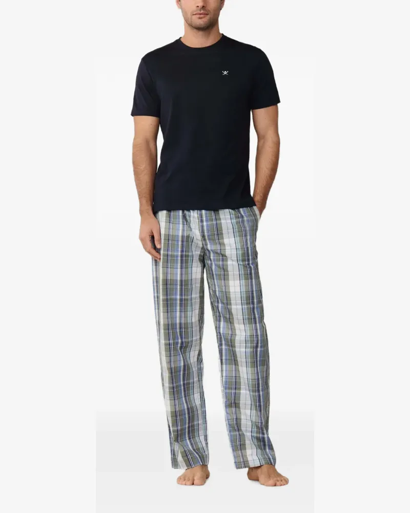 Hackett Karierter Pyjama - Blau Blau